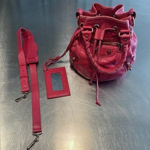 Balenciaga Agneau Giant 12 Rose Gold Mini Pompon - Rose Thulian